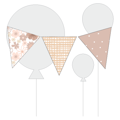 Precious Blooms Triangle Bunting Flag