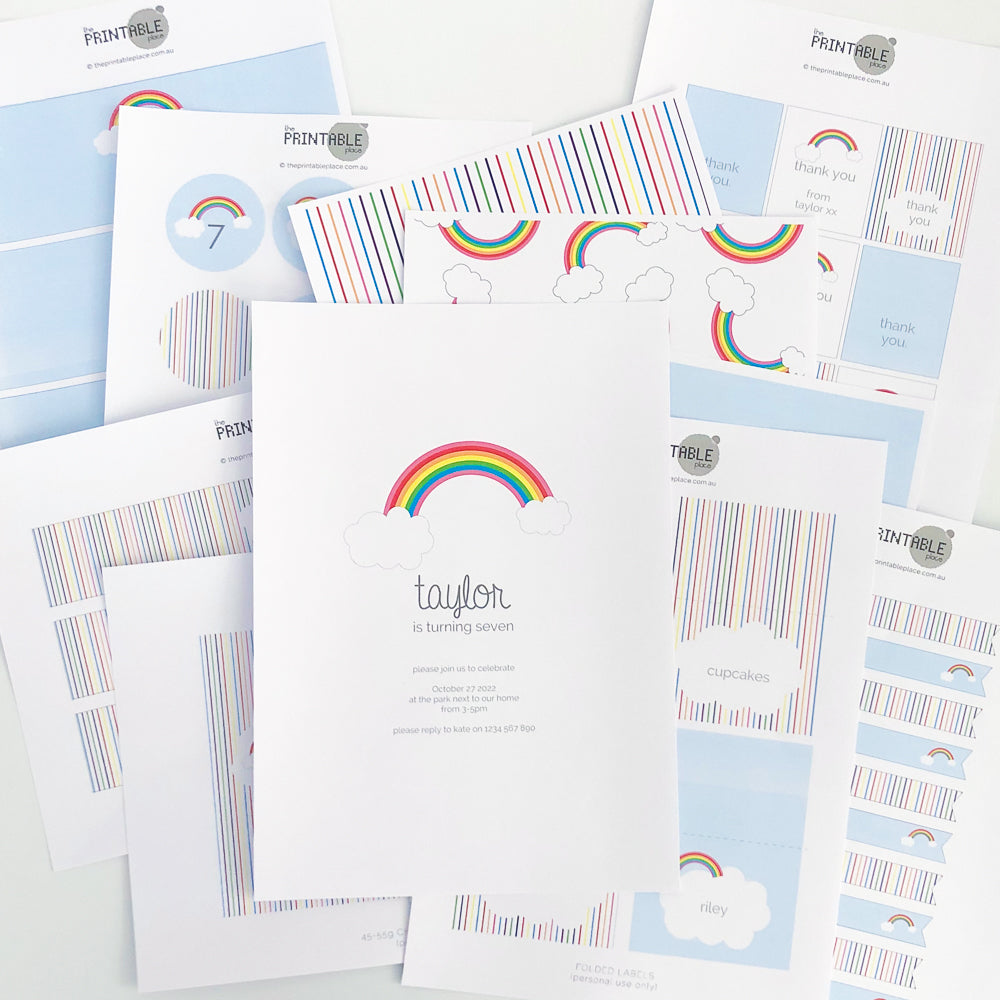 Rainbow Printable Downloads - The Printable Place