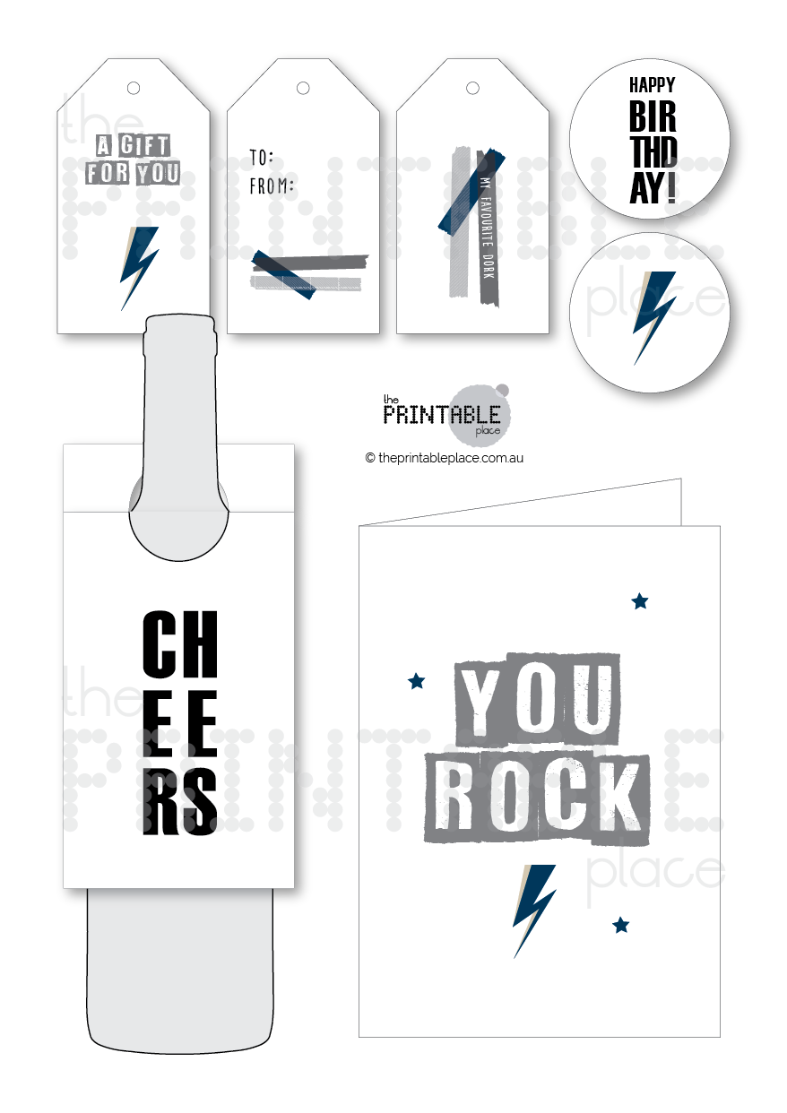 Rock Star Printable Gift Card Set-the-printable-place.myshopify.com-Gift
