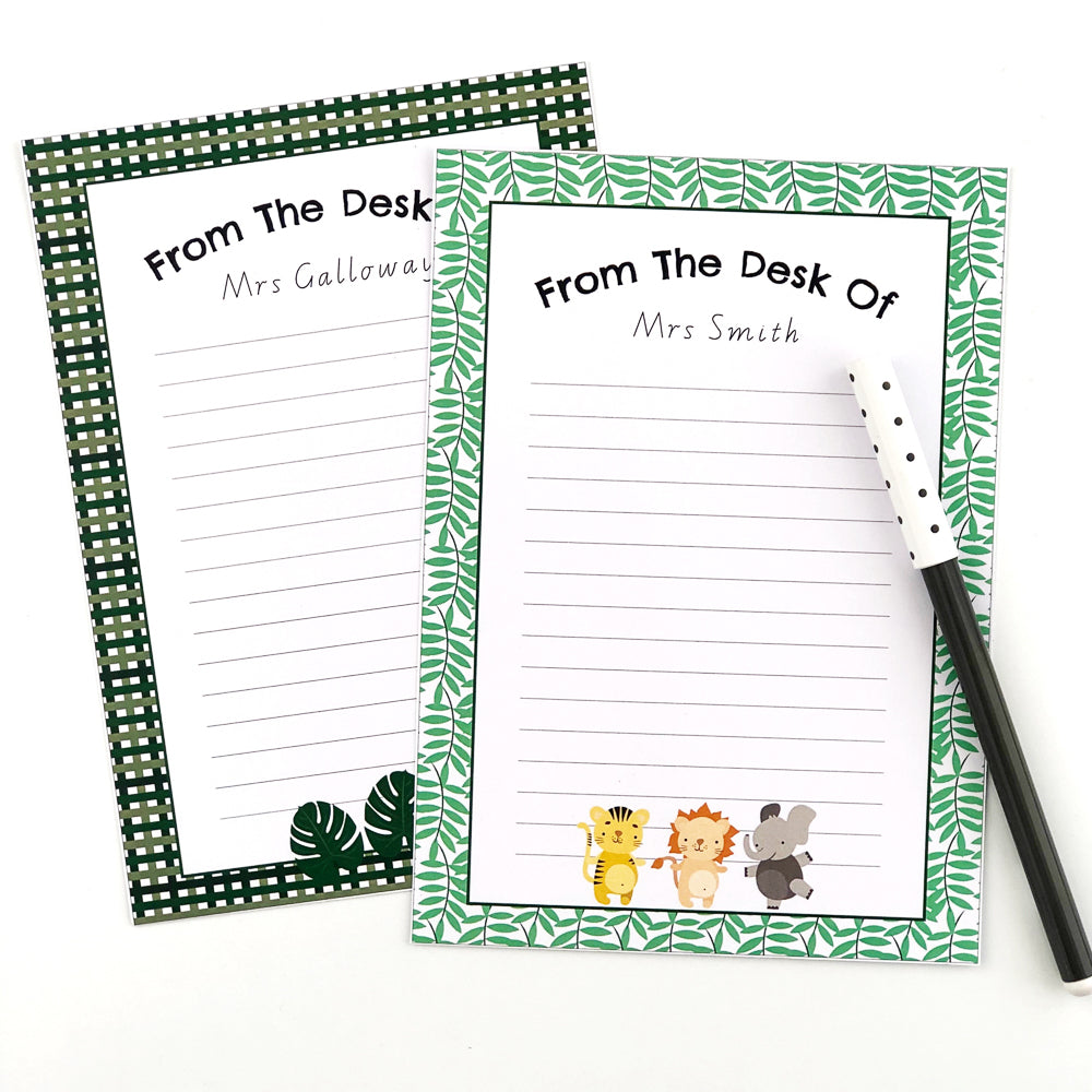 School Safari Printable Stationery Pack - Note Paper - The Printable Place