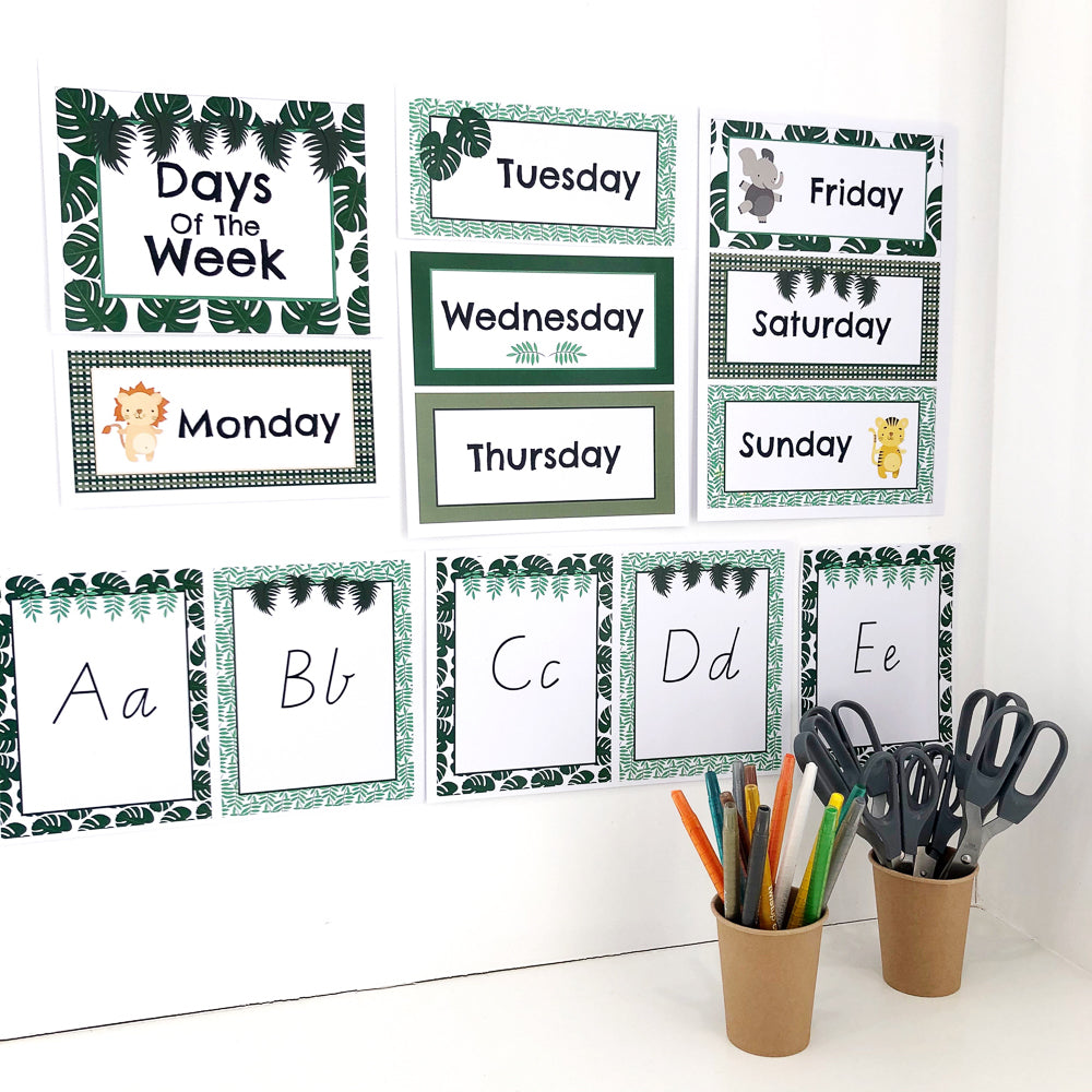School Safari Classroom Decor Starter Pack - Styled Classroom - The Printable Place