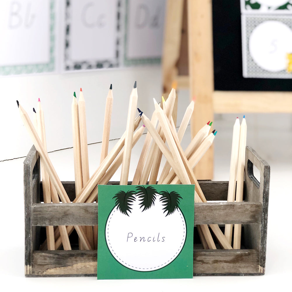 School Safari Classroom Decor Starter Pack - Square Label - The Printable Place