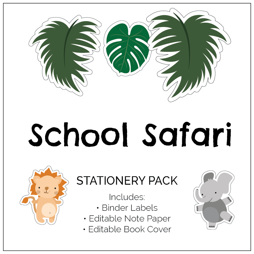 Safari Theme Note Paper - The Printable Place