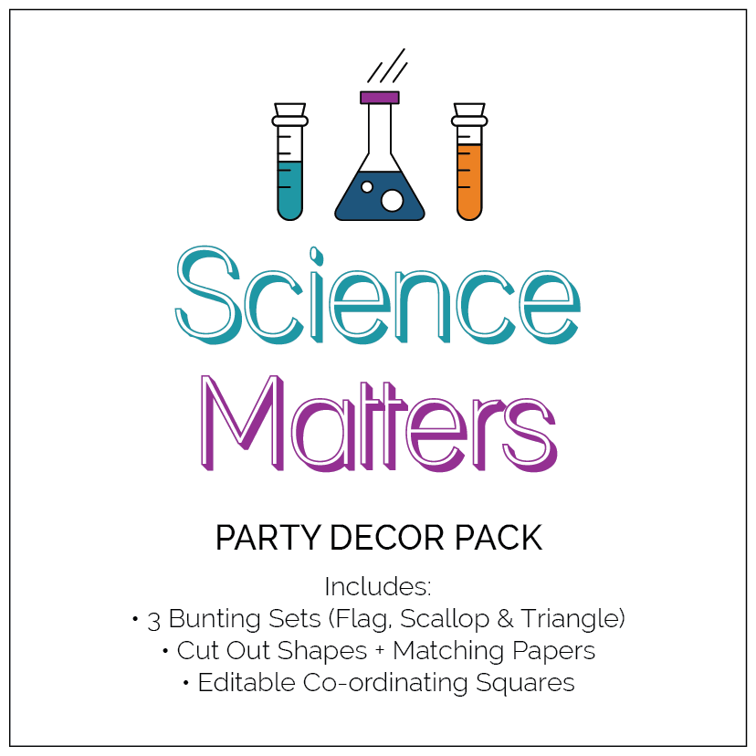 Science theme Party Decorations - The Printable Place