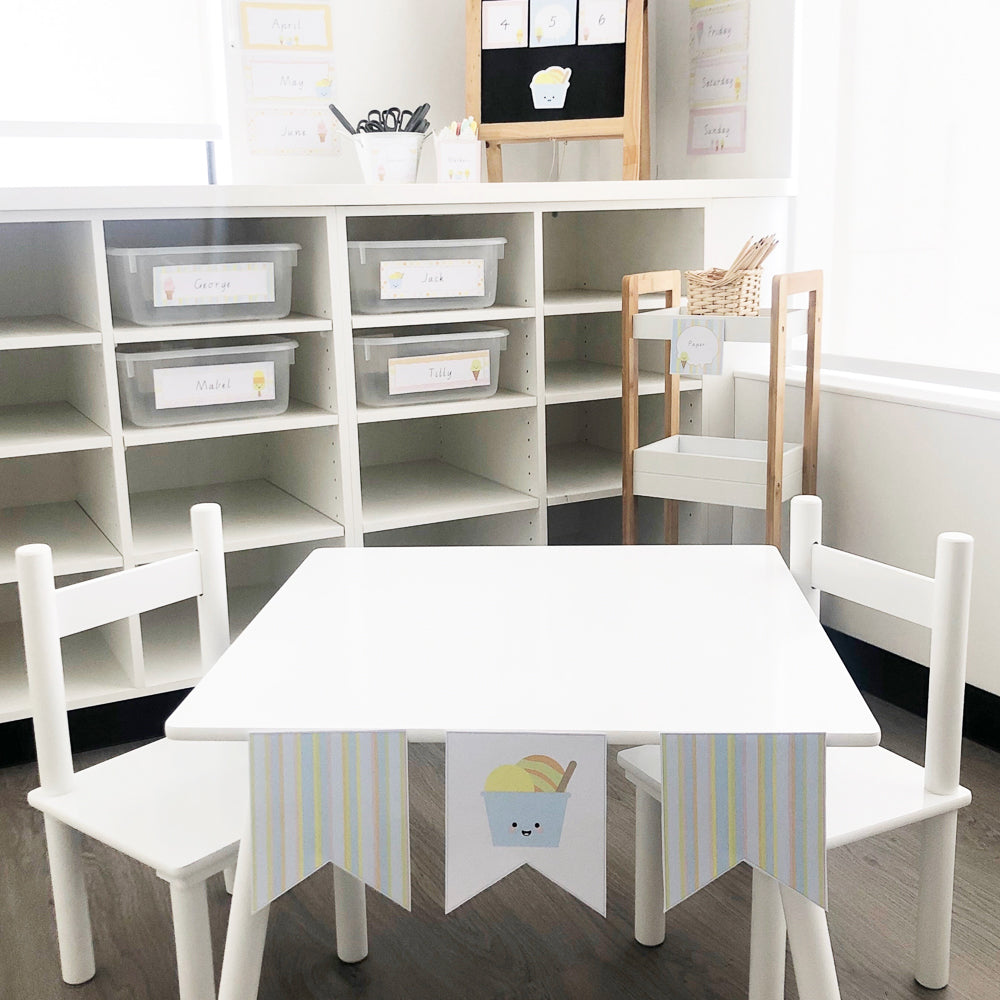 Pastel Sorbet Ice Cream Classroom Decor - The Printable Place