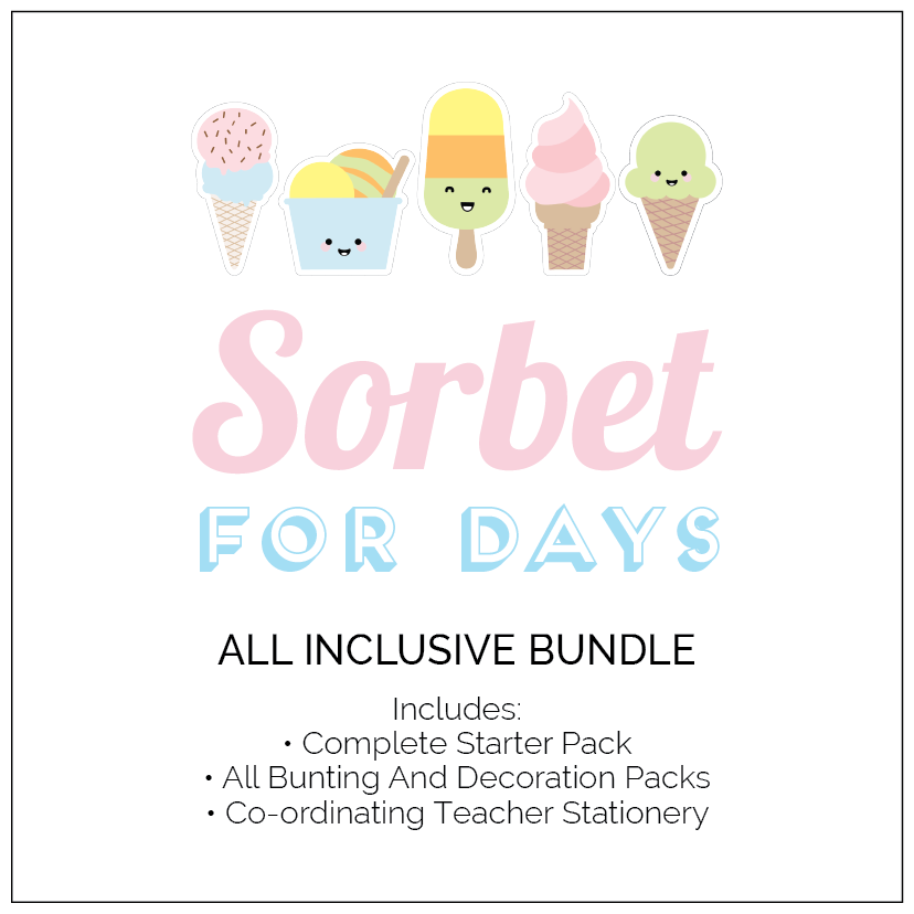 Sorbet Theme Classroom Decor - The Printable Place