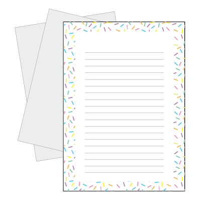 Sprinkles Note Paper Download - The Printable Place