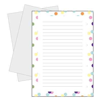 Very Confetti Note Paper Download - The Printable Place